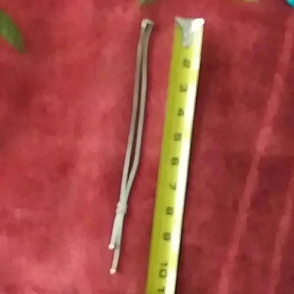 🌹necklace with unique links and pendant.  2 tone and small stones - Picture 6 of 12